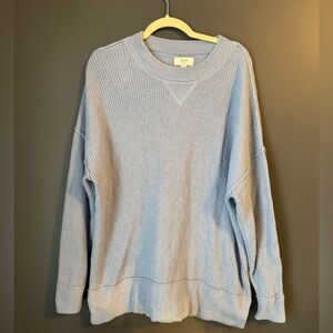 Aerie Women's Slouchy Pullover Sweater Oversized Cozy Fit Blue XS Extra Small